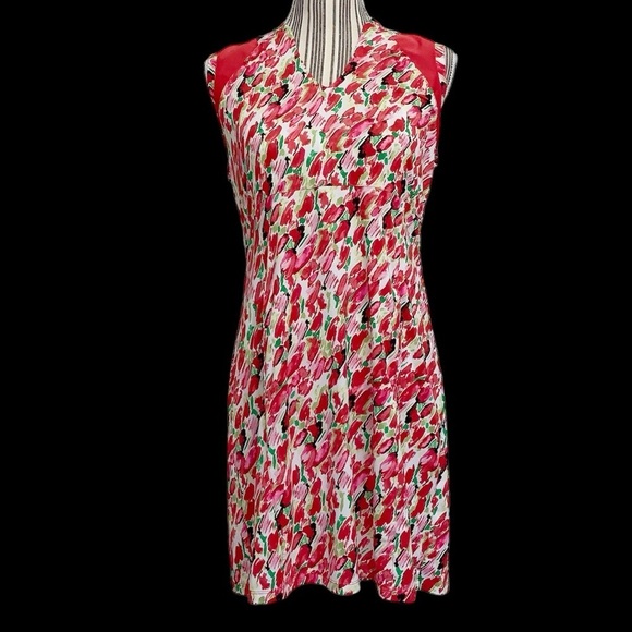 E P pro New York Golf Tennis dress Womens medium Mesh insets Sleeveless Floral - Picture 1 of 10